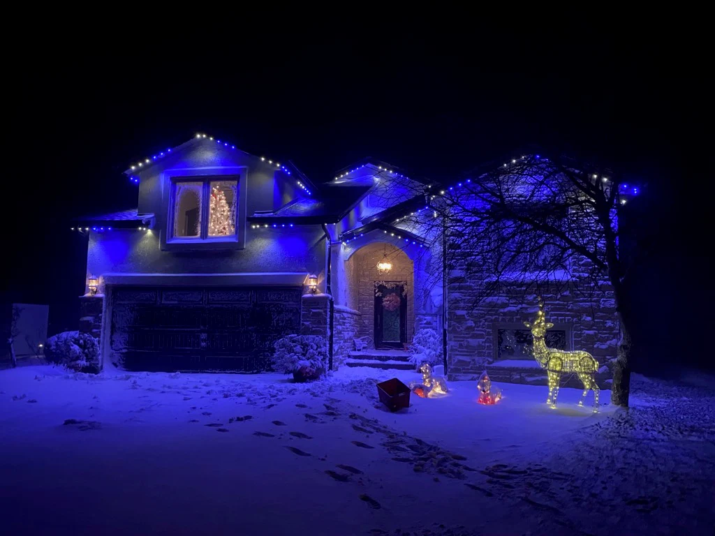 Blue Ash home with permanent LED lighting