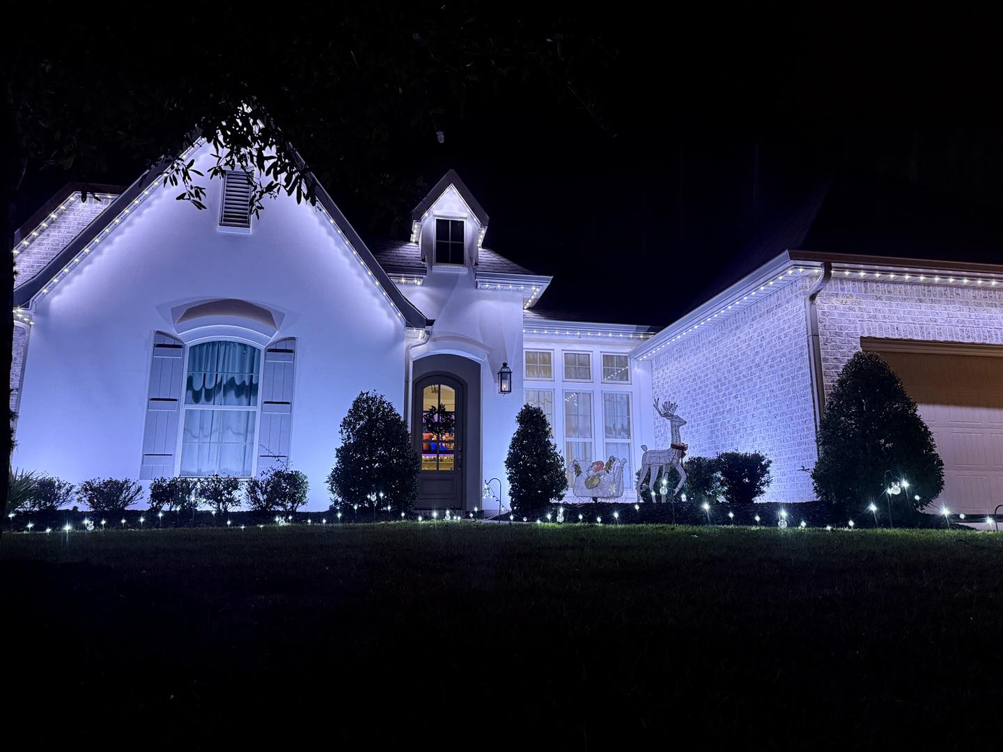 West Chester home with permanent LED lighting